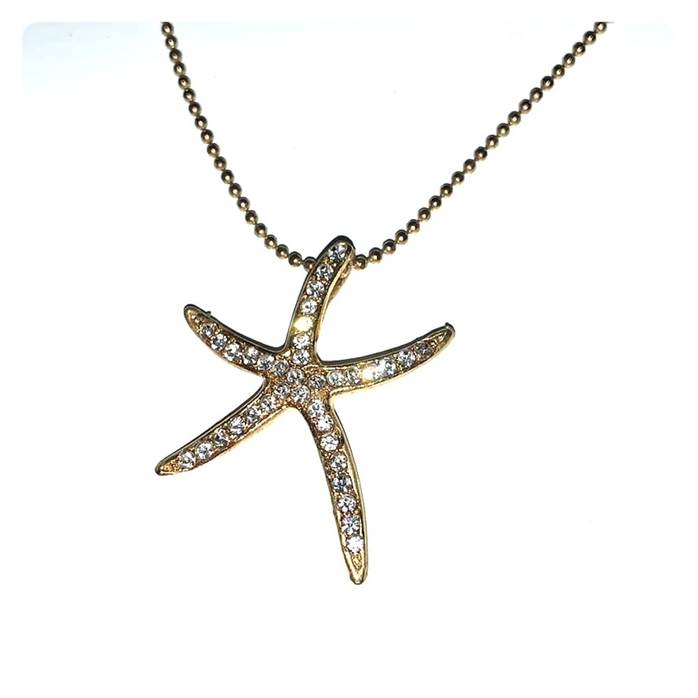 Gold plated starfish necklace